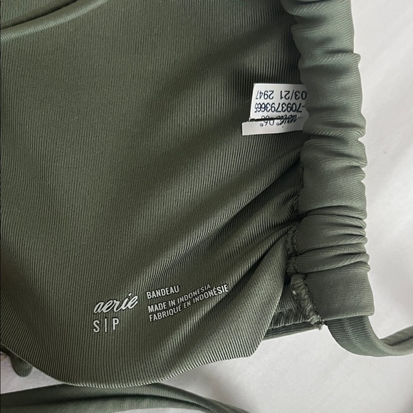 Green Ruched Bikini Top - Picture 3 of 3